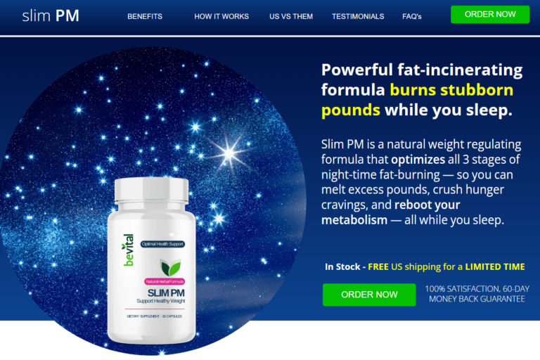 Slim PM BeVital Premium Weight Loss Capsules, Burn Belly Fat And Support Healthy Weight Loss!
