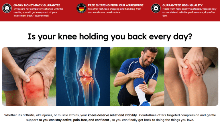 Comfoknee Reduced Injury Risk And Support Knee, Targeted Knee Pain Relief!